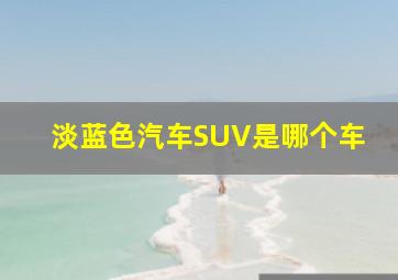 淡蓝色汽车SUV是哪个车