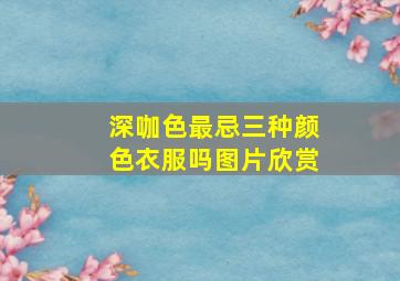 深咖色最忌三种颜色衣服吗图片欣赏