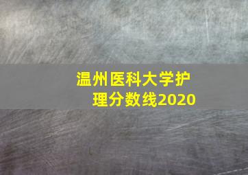 温州医科大学护理分数线2020