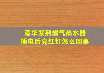 港华紫荆燃气热水器插电后亮红灯怎么回事