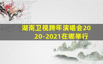 湖南卫视跨年演唱会2020-2021在哪举行