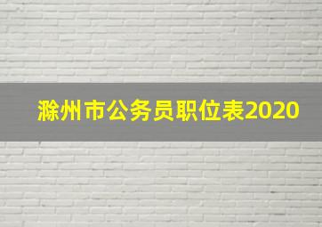 滁州市公务员职位表2020