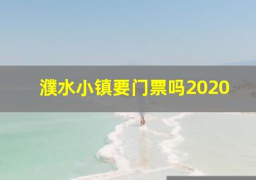 濮水小镇要门票吗2020