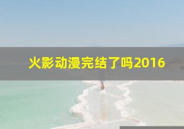 火影动漫完结了吗2016