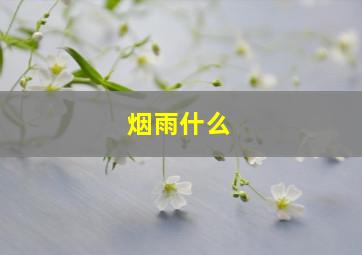 烟雨什么