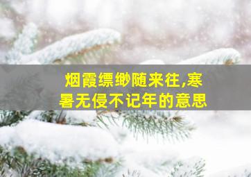 烟霞缥缈随来往,寒暑无侵不记年的意思