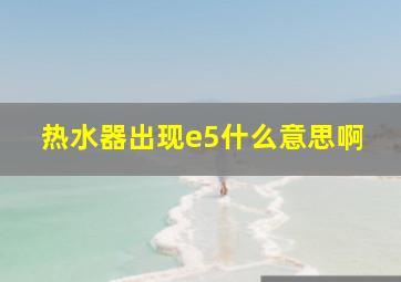 热水器出现e5什么意思啊