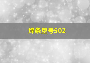 焊条型号502