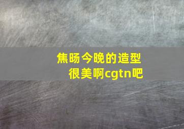 焦旸今晚的造型很美啊cgtn吧