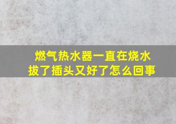 燃气热水器一直在烧水拔了插头又好了怎么回事