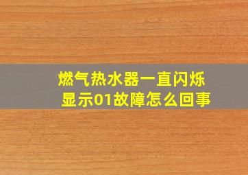 燃气热水器一直闪烁显示01故障怎么回事