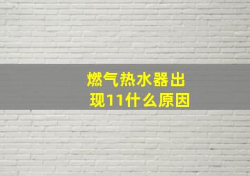 燃气热水器出现11什么原因