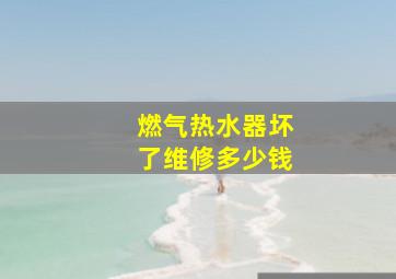 燃气热水器坏了维修多少钱