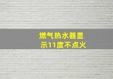 燃气热水器显示11度不点火