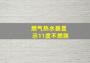 燃气热水器显示11度不燃烧