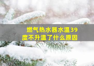 燃气热水器水温39度不升温了什么原因