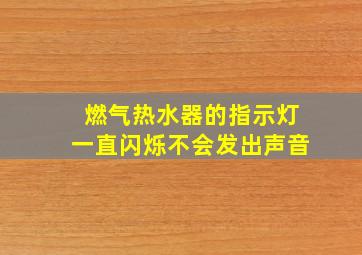 燃气热水器的指示灯一直闪烁不会发出声音