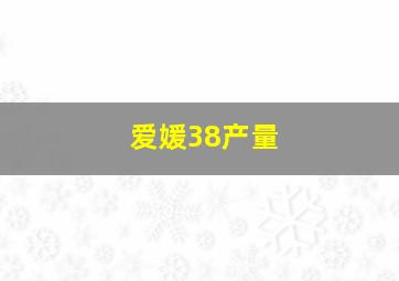 爱媛38产量