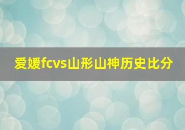 爱媛fcvs山形山神历史比分