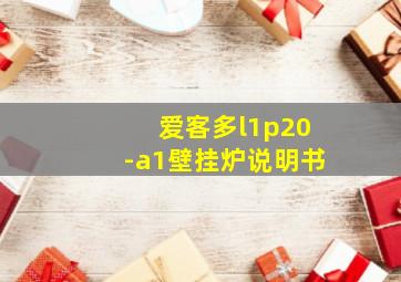 爱客多l1p20-a1壁挂炉说明书