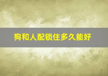 狗和人配锁住多久能好