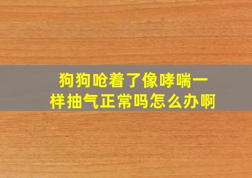 狗狗呛着了像哮喘一样抽气正常吗怎么办啊