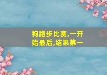 狗跑步比赛,一开始最后,结果第一