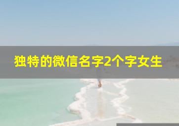 独特的微信名字2个字女生