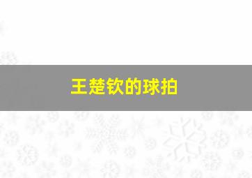 王楚钦的球拍