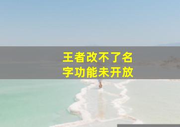 王者改不了名字功能未开放