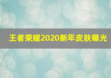 王者荣耀2020新年皮肤曝光