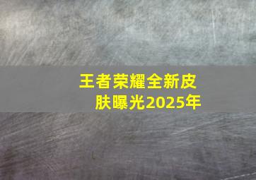 王者荣耀全新皮肤曝光2025年