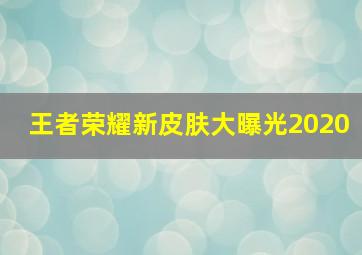 王者荣耀新皮肤大曝光2020