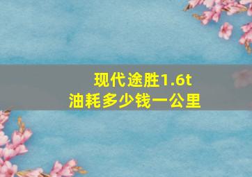 现代途胜1.6t油耗多少钱一公里