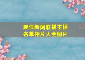 现任新闻联播主播名单相片大全图片