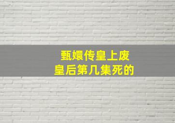 甄嬛传皇上废皇后第几集死的