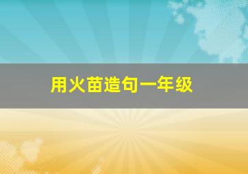 用火苗造句一年级