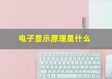 电子显示原理是什么