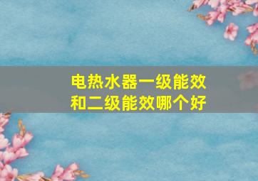 电热水器一级能效和二级能效哪个好