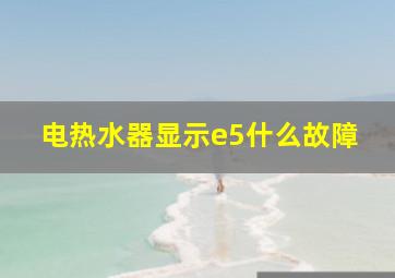 电热水器显示e5什么故障