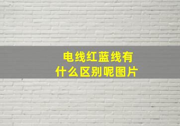 电线红蓝线有什么区别呢图片