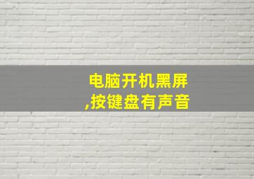 电脑开机黑屏,按键盘有声音