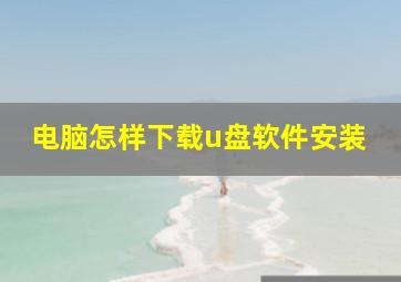 电脑怎样下载u盘软件安装