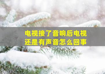 电视接了音响后电视还是有声音怎么回事