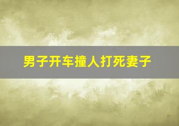 男子开车撞人打死妻子