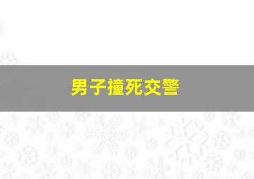 男子撞死交警