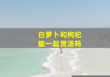 白萝卜和枸杞能一起煲汤吗