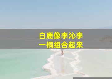 白鹿像李沁李一桐组合起来