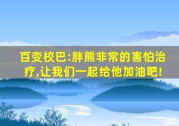 百变校巴:胖熊非常的害怕治疗,让我们一起给他加油吧!