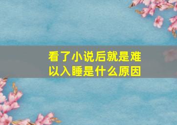 看了小说后就是难以入睡是什么原因